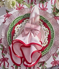 Southern Living Holiday Beaded Bow Napkin Rings, Set of 4