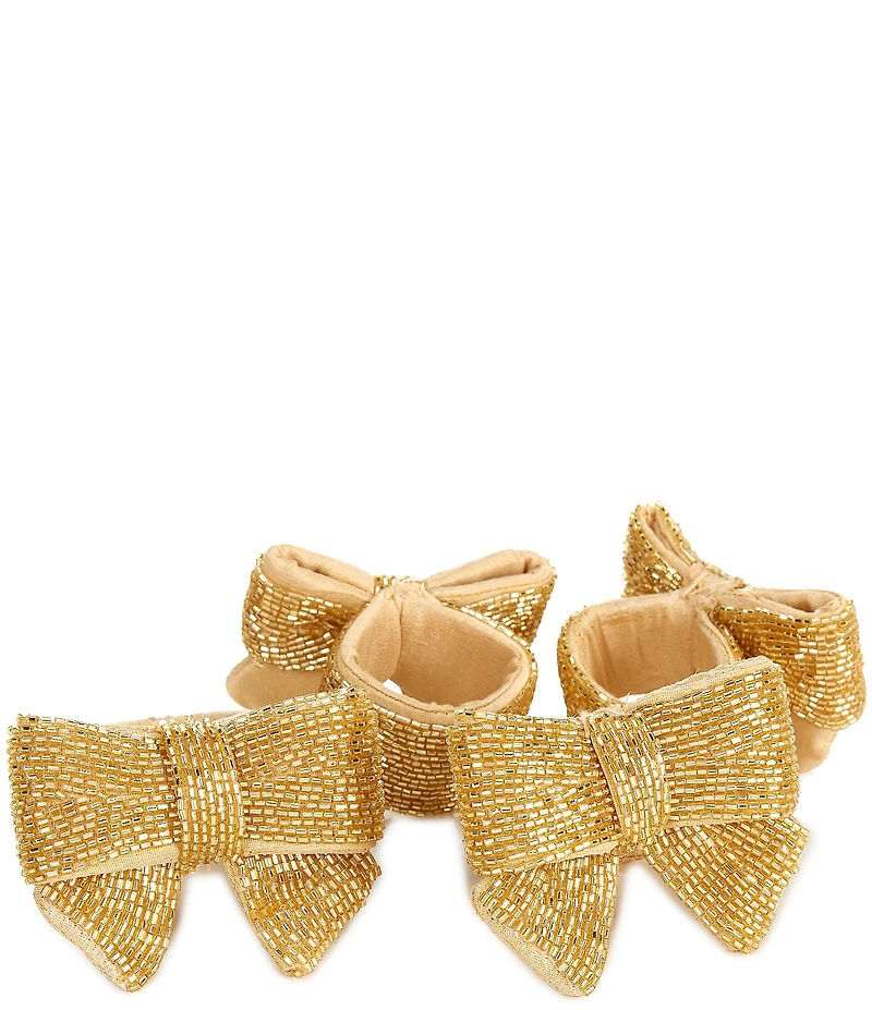 Southern Living Holiday Beaded Bow Napkin Rings, Set of 4