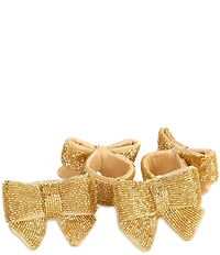 Southern Living Holiday Beaded Bow Napkin Rings, Set of 4