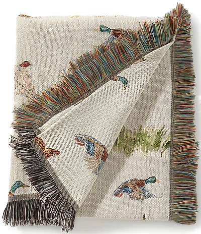 Southern Living Hunting Dogs Collection Edgewood Woven Tapestry Throw Blanket
