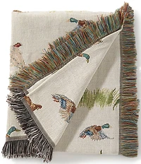 Southern Living Hunting Dogs Collection Edgewood Woven Tapestry Throw Blanket