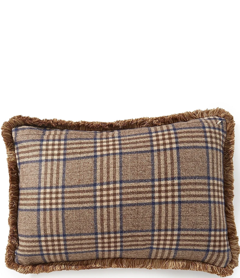 Southern Living Hunting Dogs Fringe Trimmed Reversible Lumbar Pillow