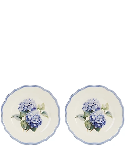 Southern Living Hydrangea Scalloped Accent Plates, Set of 2