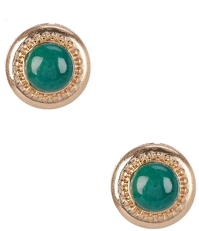 Southern Living Inset Semi Precious Stone Clip Earrings