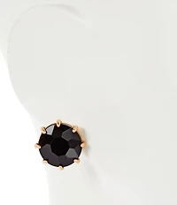 Southern Living Jet Faceted Round Stone Stud Earrings