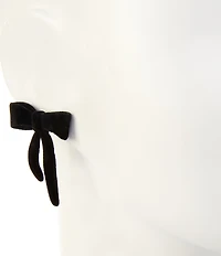 Southern Living Velvet Holiday Bow Stud Drop Earrings
