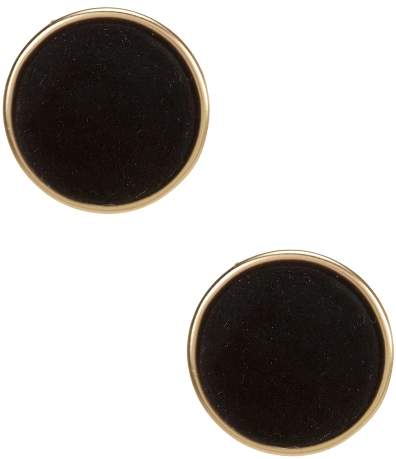 Southern Living Jet Velvet Round Cab Metal Stud Drop Earrings