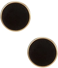 Southern Living Jet Velvet Round Cab Metal Stud Drop Earrings