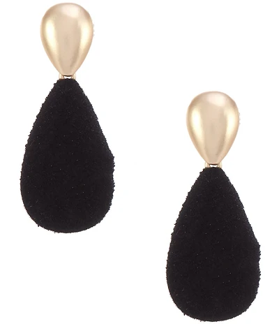 Southern Living Jet Velvet Teardrop Drop Earrings