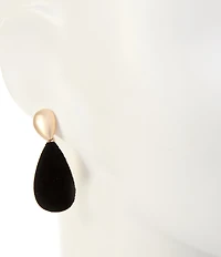 Southern Living Jet Velvet Teardrop Drop Earrings