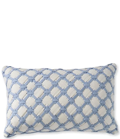 Southern Living Lattice Embroidered Breakfast Pillow