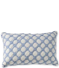 Southern Living Lattice Embroidered Breakfast Pillow