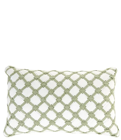 Southern Living Lattice Embroidered Breakfast Pillow