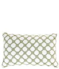 Southern Living Lattice Embroidered Breakfast Pillow