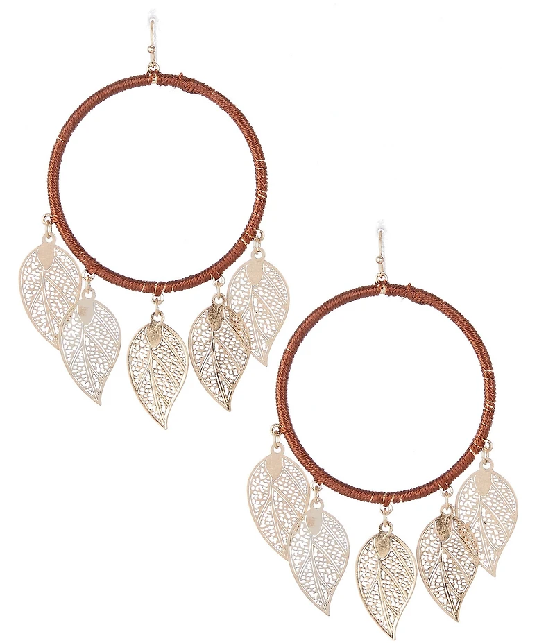 Southern Living Leaf Shakey Chandelier Earrings