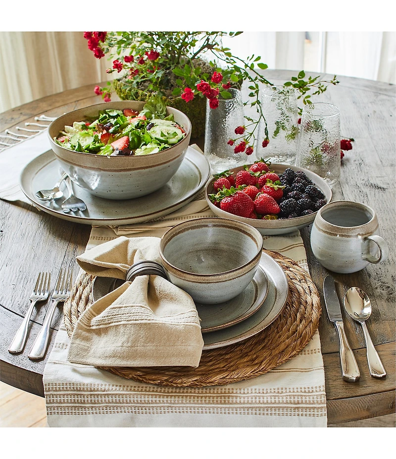Southern Living Leigh 45-Piece Stainless Steel Flatware Set
