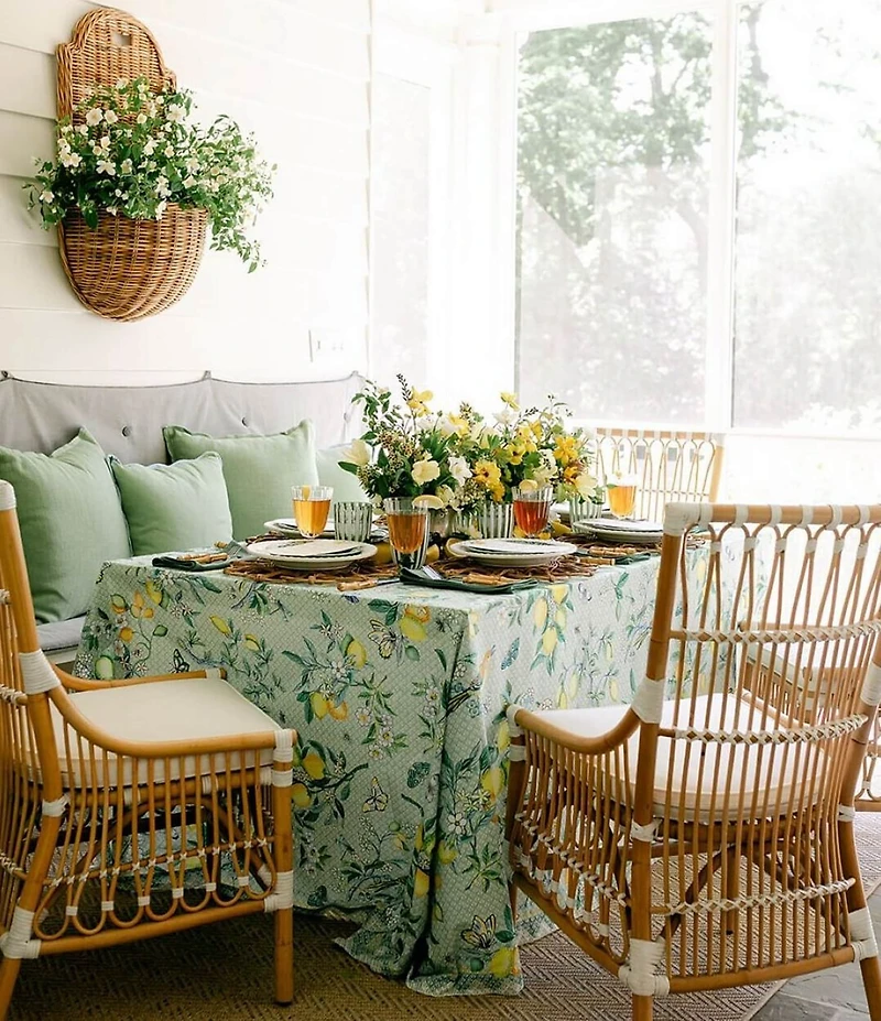 Southern Living Lemon Print Tablecloth