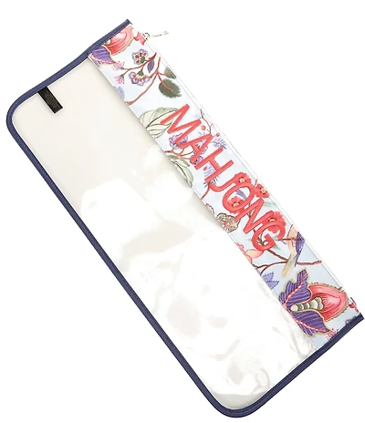 Southern Living Mahjong Bird Floral Clear Tile Pouch