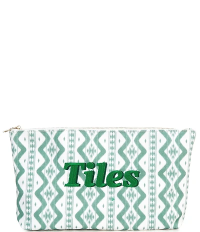 Southern Living Mahjong Green Ikat Tile Bag