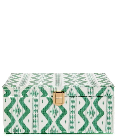 Southern Living Mahjong Green Ikat Tile Box Travel Set