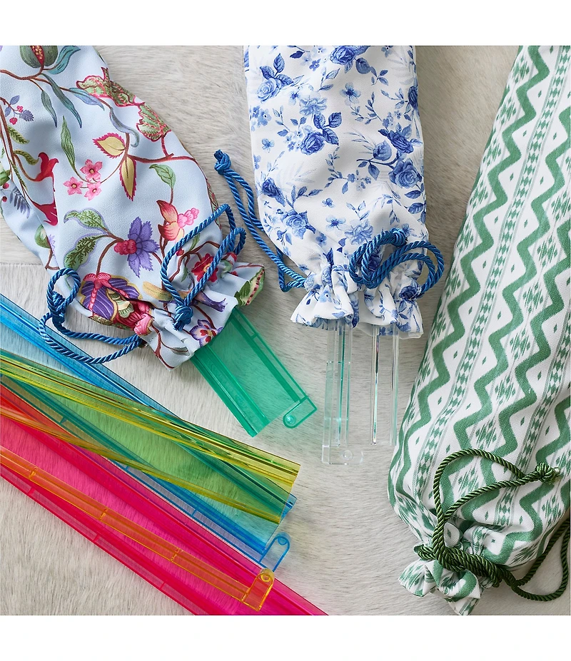 Southern Living Mahjong Multi Green Ikat Pusher Set