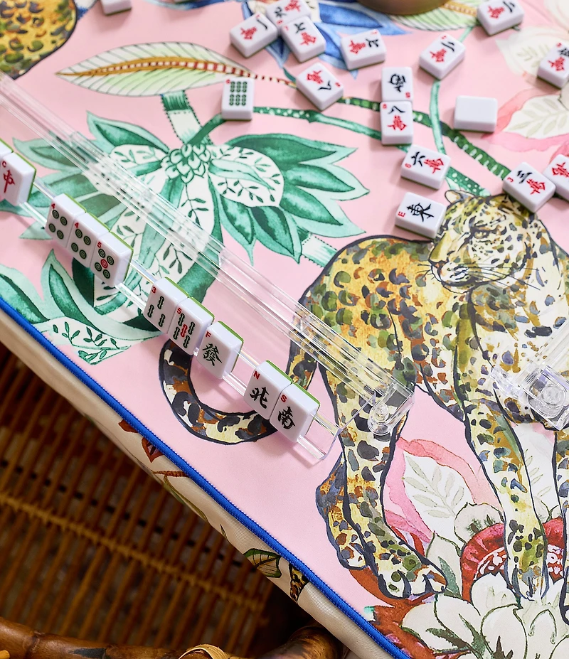 Southern Living Mahjong Natural Grasscloth Large Tile Box Set