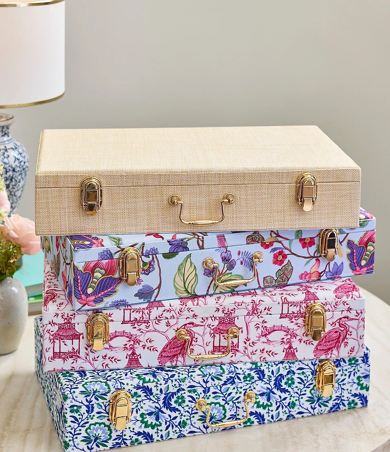 Southern Living Mahjong Natural Grasscloth Large Tile Box Set