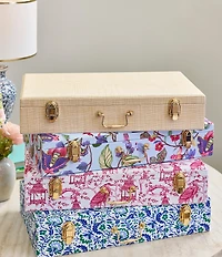 Southern Living Mahjong Natural Grasscloth Large Tile Box Set