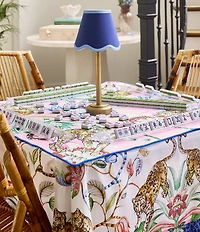 Southern Living Mahjong Status Cats Pink Mat