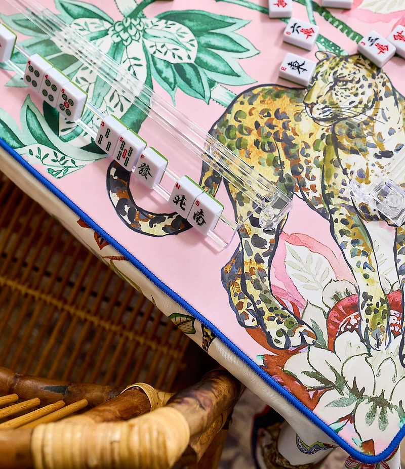 Southern Living Mahjong Status Cats Pink Mat