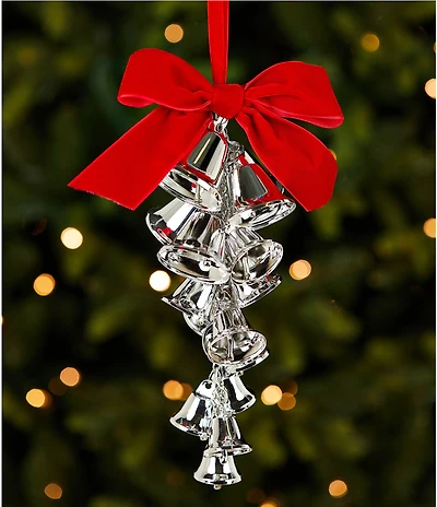 Southern Living Meet Me Under The Mistletoe Collection Silver Bell Cluster Ornament