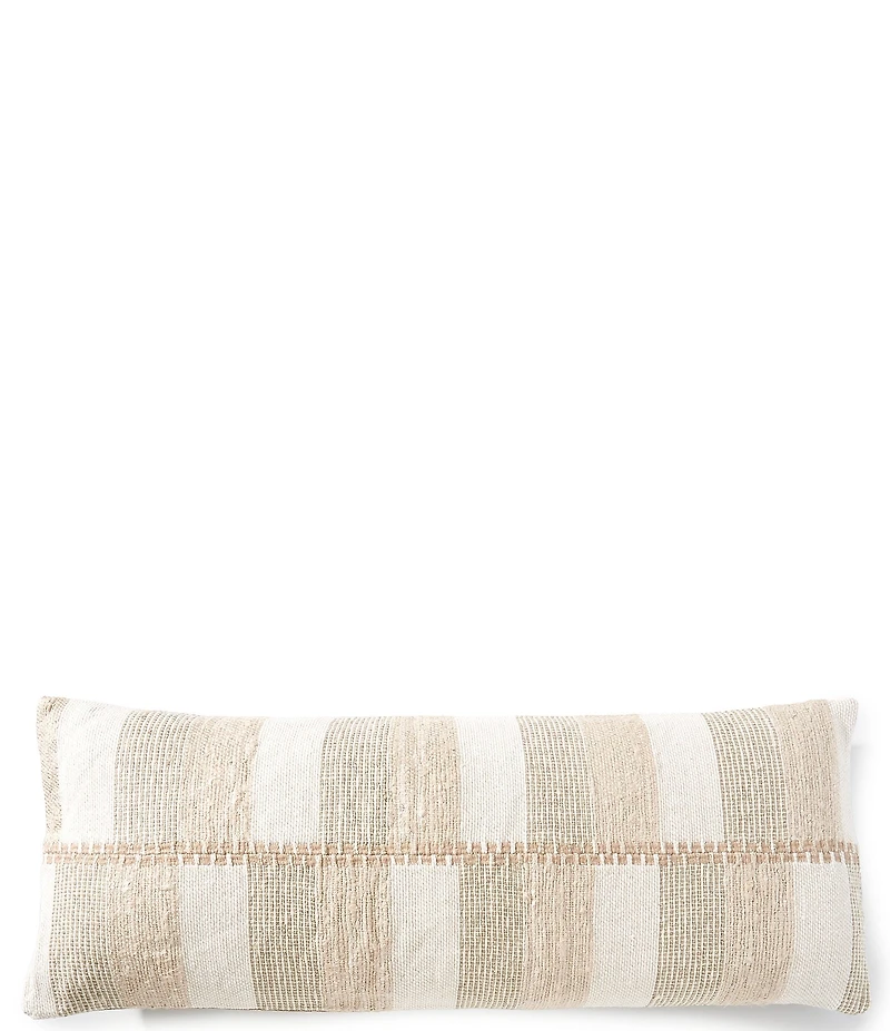Southern Living Mercer Woven Striped Embroidered Breakfast Pillow
