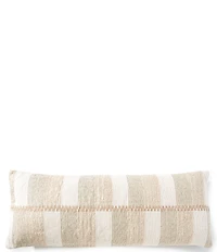 Southern Living Mercer Woven Striped Embroidered Breakfast Pillow
