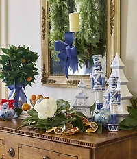Southern Living Merry and Bright Collection Ceramic Chinoiserie Pagoda Tree Figurine