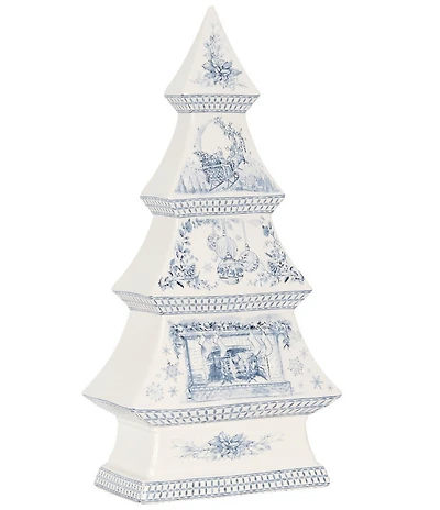 Southern Living Merry and Bright Collection Ceramic Chinoiserie Pagoda Tree Figurine
