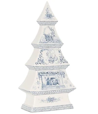 Southern Living Merry and Bright Collection Ceramic Chinoiserie Pagoda Tree Figurine