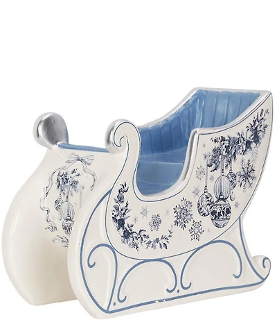 Southern Living Merry and Bright Collection Ceramic Chinoiserie Sleigh Figurine