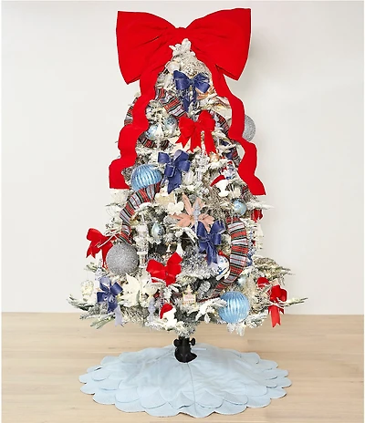 Southern Living Merry and Bright Collection Scalloped Embroidered Tree Skirt