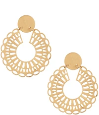 Southern Living Metal Cutout Statement Drop Earrings