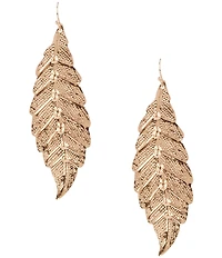 Southern Living Metal Leaf Drop Earrings