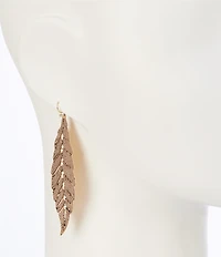 Southern Living Metal Leaf Drop Earrings