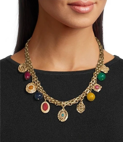 Southern Living Mixed Charm Collar Necklace