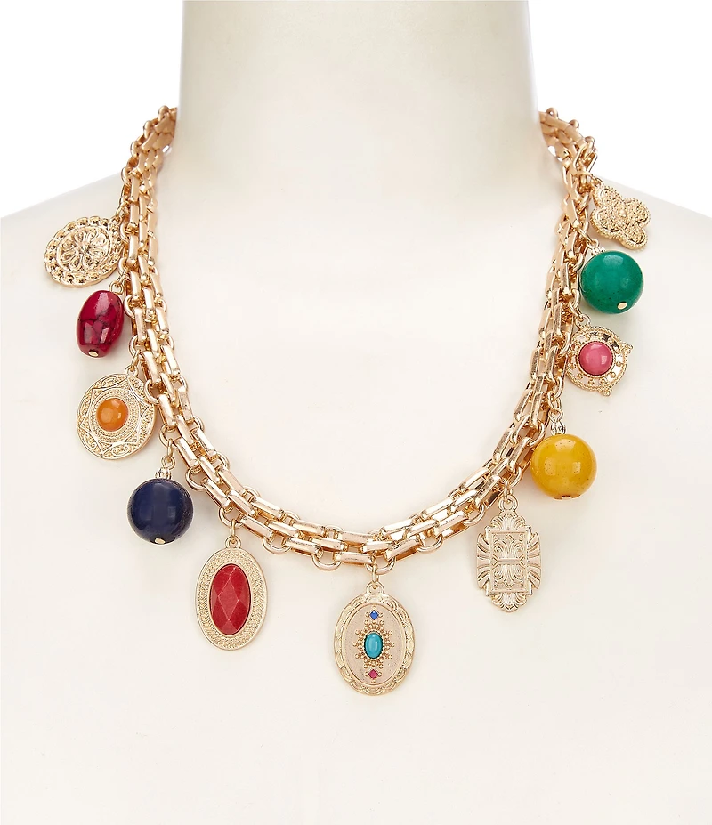 Southern Living Mixed Charm Collar Necklace
