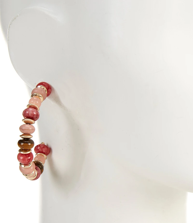 Southern Living Mixed Media Hoop Earrings