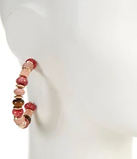 Southern Living Mixed Media Hoop Earrings