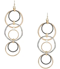 Southern Living Mixed Metal Circle Orbital Earrings