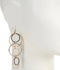 Southern Living Mixed Metal Circle Orbital Earrings
