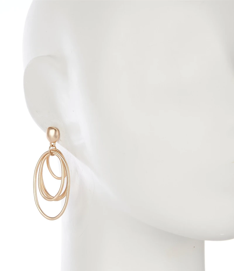Southern Living Multi Graduating Textured Orbital Drop Earrings