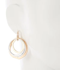 Southern Living Multi Textured Orbital Drop Earrings