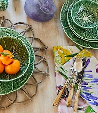 Southern Living Natural Bone 20-Piece Stainless Steel Flatware Set